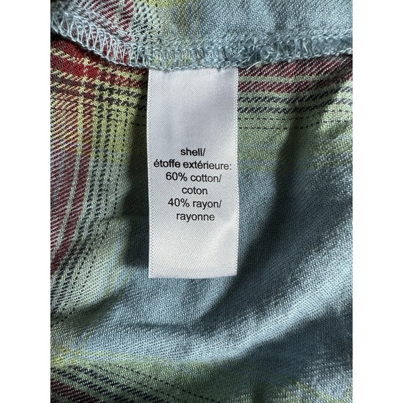 MAURICE'S Relaxed‎ Fit Blue & Red Flannel Shirt; Size XL - Picture 4 of 5